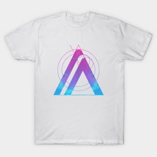 Geometric pink blue abstract T-Shirt